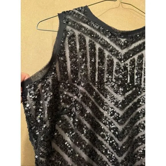 NWT Vince Camuto Black Sequin Dress - Picture 2 of 10